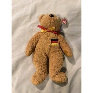 TY‎ Beanie Buddy  GERMANIA the Bear (German Exclusive)  - MWMT